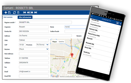 Fatture online - Web App - Rublica contatti clienti e fornitori Qui Fattua - Web App - Rublica contatti clienti e fornitori
