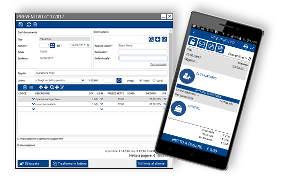 Fatture online - Web App - Gestione preventivi Qui Fattura - Web App - Gestione preventivi